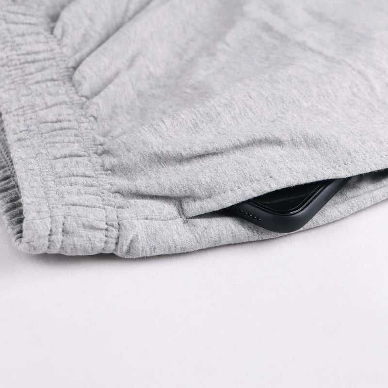 JEEING GEAR Men's Bodybuilding Workout Gym Shorts 5" Inseam Sports Cotton with Pocket Gray Color Size M - Image 5